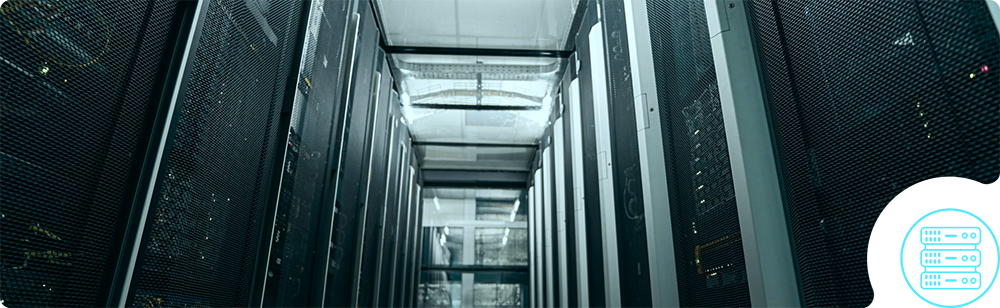 datacenter servers hallway