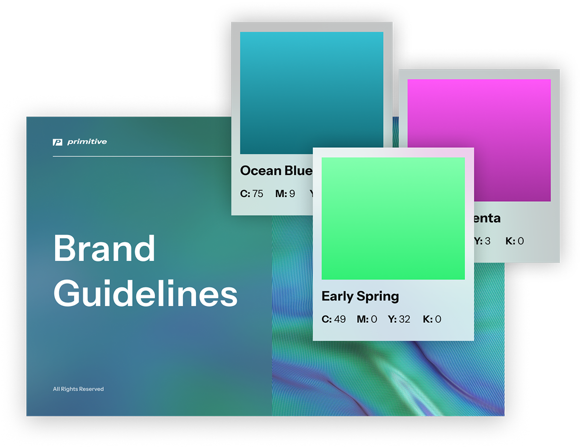 Brand Guidelines Mockup with Panetone Color Swatches